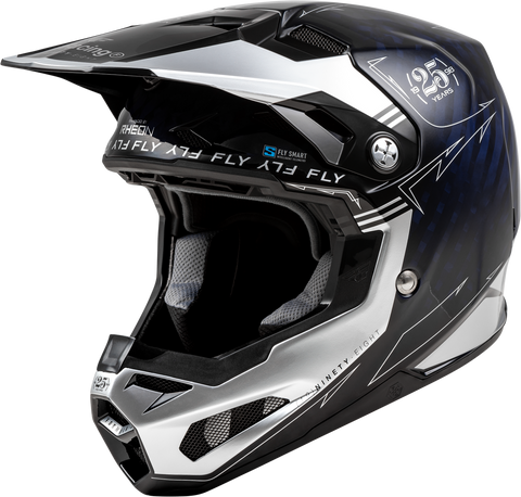 Fly Racing Formula S Carbon Legacy Helmet - Blue Carbon/Silver