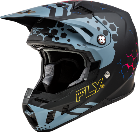 Fly Racing Formula CC Tektonic Helmet - Matte Black/Slate/Blue