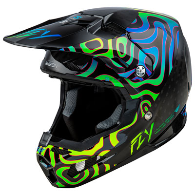 Fly Racing Formula S Carbon Zen Helmet - Black Carbon/Blue/Yellow