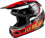 Fly Racing Kinetic Youth Scorched Helmet - Red/Black/White