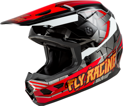 Fly Racing Kinetic Youth Scorched Helmet - Red/Black/White