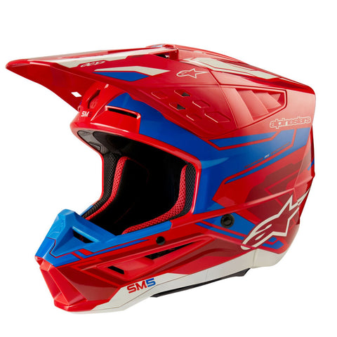 Alpinestars Supertech M5 Action 2 Helmet - Bright Red/Blue