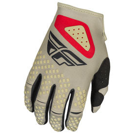 Fly Racing Kinetic Sym Gloves - Light Grey/Red/Black