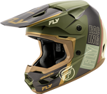 Fly Racing Kinetic Rally Helmet - Moss Grey/Khaki/Off-White