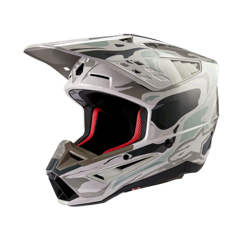 Alpinestars Supertech M5 Mineral Helmet - Warm Grey/Celedron Green