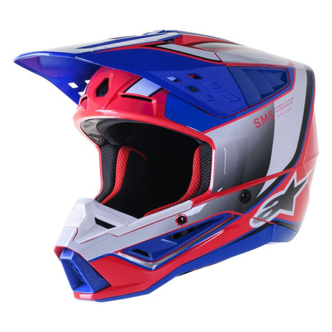 Alpinestars Supertech M5 Sail Helmet - White/Diva Pink/Enamel Blue